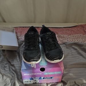 Skechers Black and White Sneakers